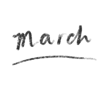 a black background with the word march written on it