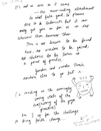 a handwritten note with a poem on it