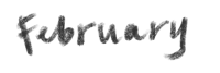 a black background with the word february written on it