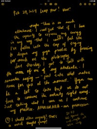 a screen shot of a handwritten note on a tablet
